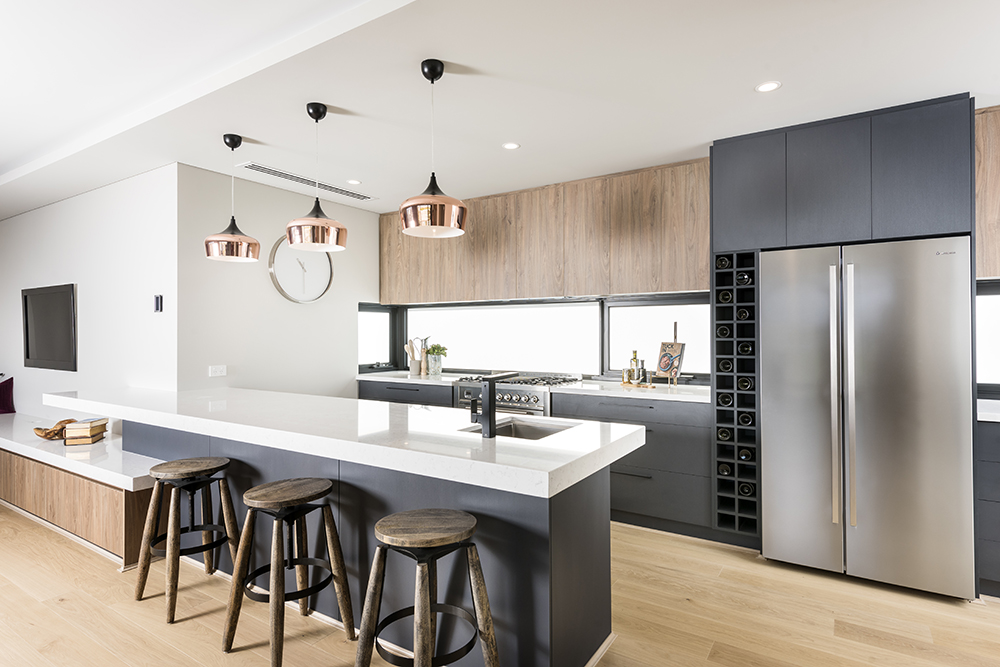 2-Storey House - kitchen cabinet colour trend